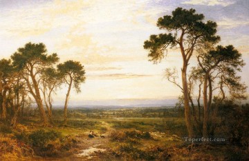 Across The Heath landscape Benjamin Williams Leader Oil Paintings